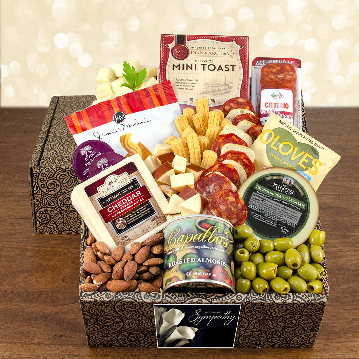 Capalbos Cheese and Crackers Classic Collection Gift Box - Sympathy